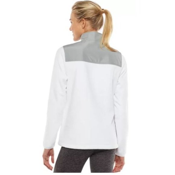 FILA Sport Women's Color Block Performance Fleece Jacket Gray/White Size XS - Picture 3 of 11